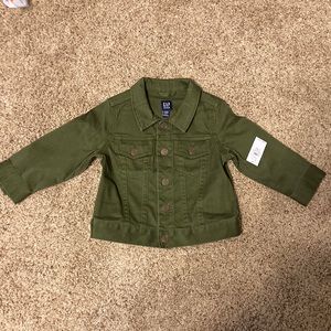 Baby gap army green denim jacket